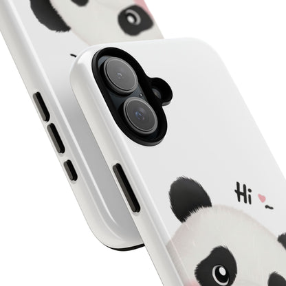 "Hi Cute Panda" Phone Case for iPhone, Samsung Galaxy, and Google Pixel devices