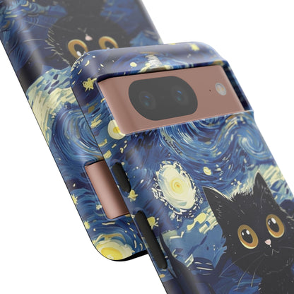 Cat under the stars, cute phone cases, Extra durable, Tough Cases, Pick your size