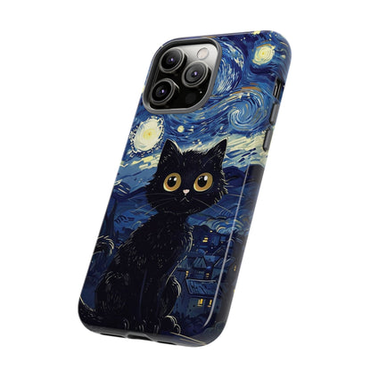 Cat under the stars, cute phone cases, Extra durable, Tough Cases, Pick your size