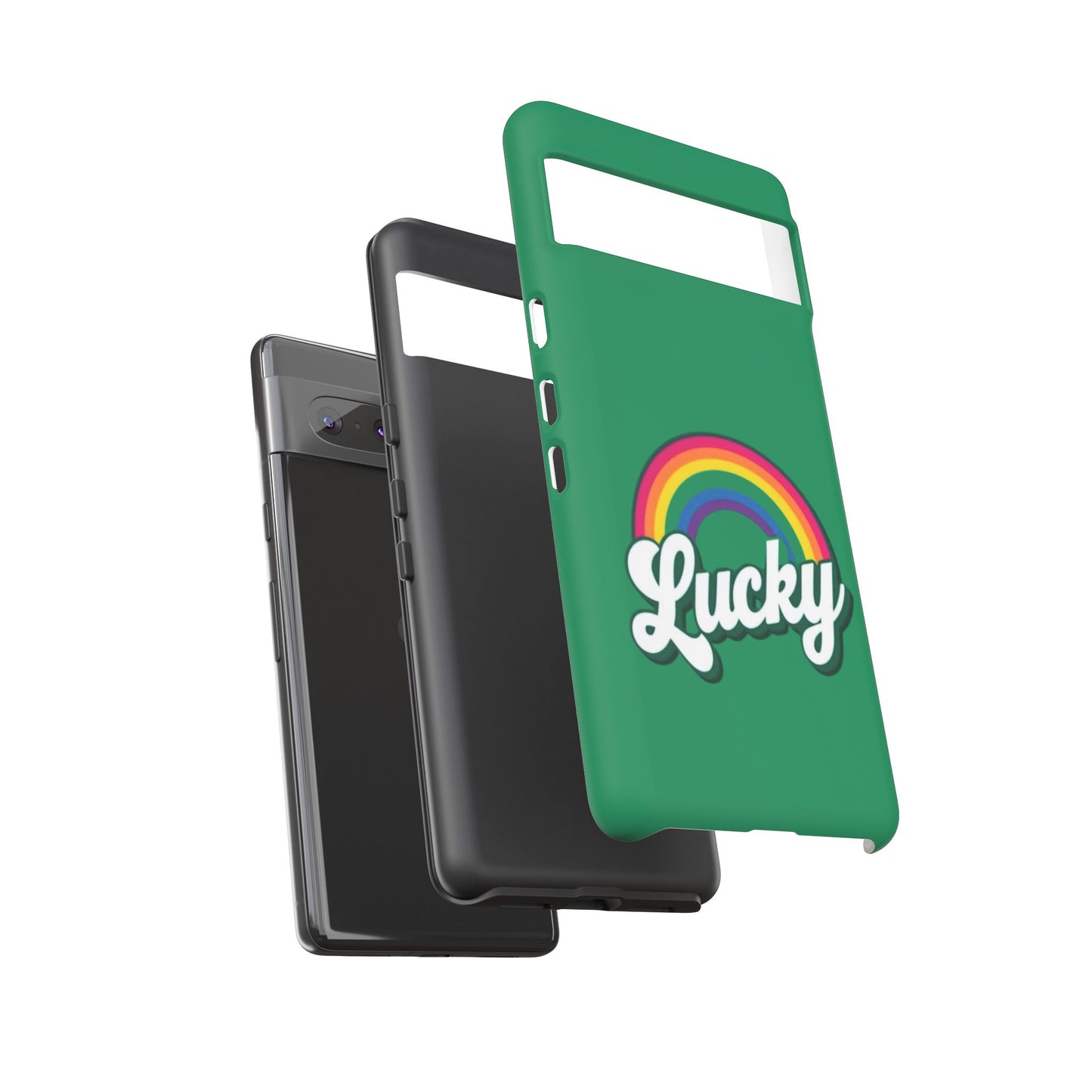 Lucky Rainbow Tough Phone Cases, iPhone, Samsung Galaxy, Google Pixel, Choose any phone model