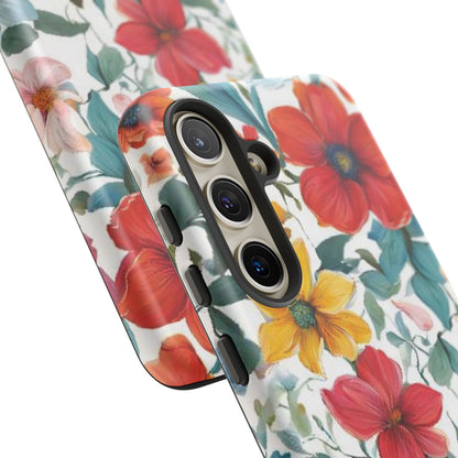 Floral Phone Cases for  iPhone, Samsung Galaxy, and Google Pixel devices - Double layers for extra durability and protection