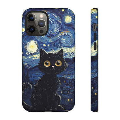 Cat under the stars, cute phone cases, Extra durable, Tough Cases, Pick your size