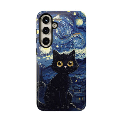 Cat under the stars, cute phone cases, Extra durable, Tough Cases, Pick your size