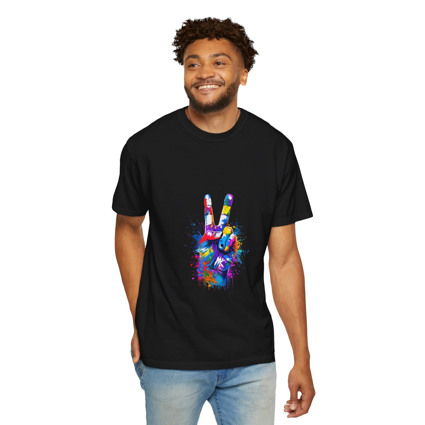 Vibrant Peace Sign - Unisex T-Shirt