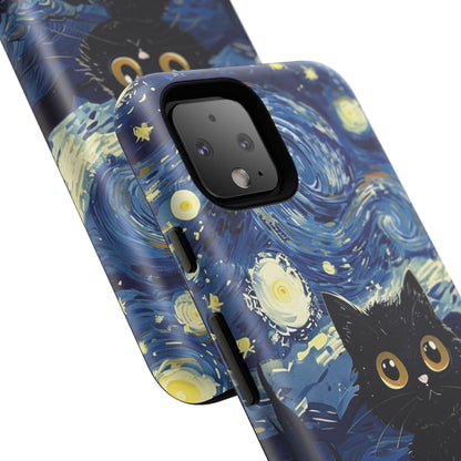 Cat under the stars, cute phone cases, Extra durable, Tough Cases, Pick your size