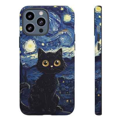 Cat under the stars, cute phone cases, Extra durable, Tough Cases, Pick your size