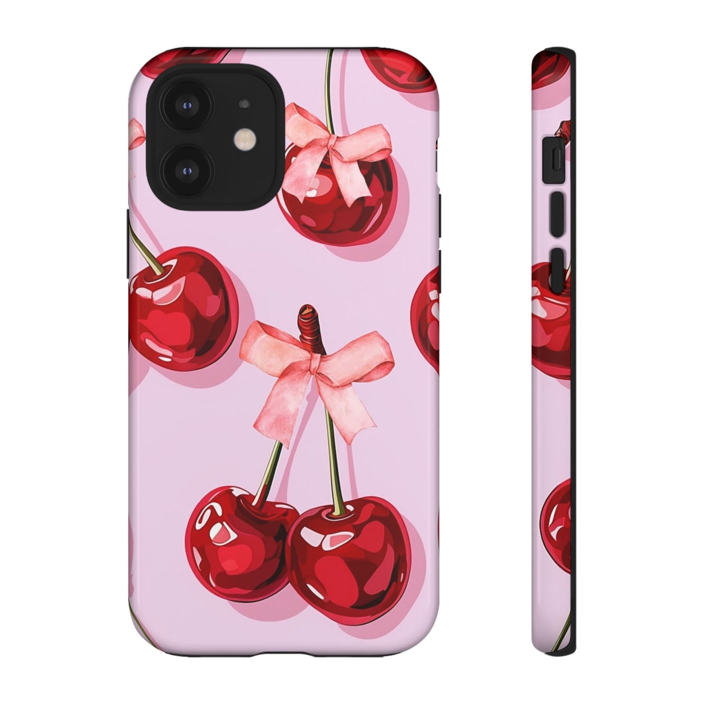 Cherry Ribbon Phone Cases for iPhone, Samsung Galaxy, and Google Pixel