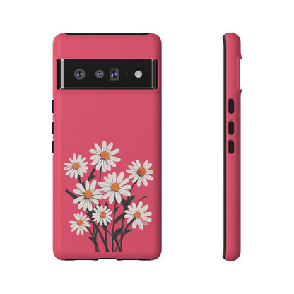 Daisy Flower Phone Case - Vibrant Pink Daisy Design