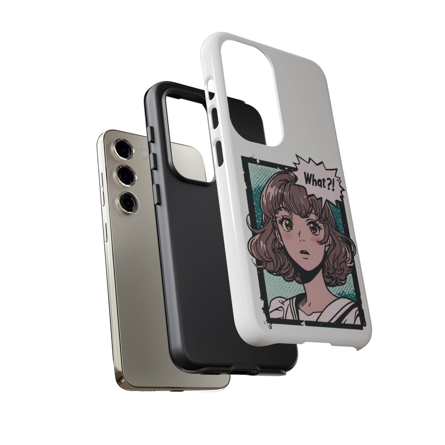 "What?!" Anime Phone Caes - Durable, Tough Cases - iPhone, Samsung Galaxy, and Google Pixel