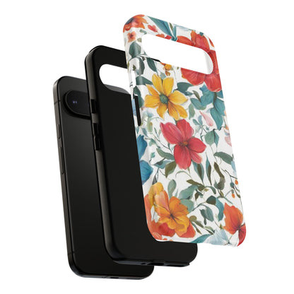 Floral Phone Cases for  iPhone, Samsung Galaxy, and Google Pixel devices - Double layers for extra durability and protection