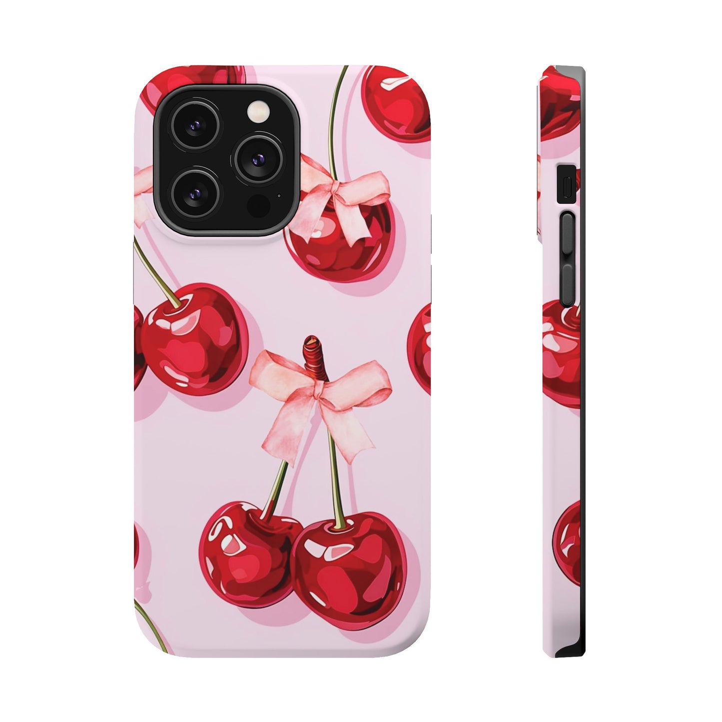 Cherry Ribbon Magnetic iPhone Caes - Durable, flexible, impact-resistant