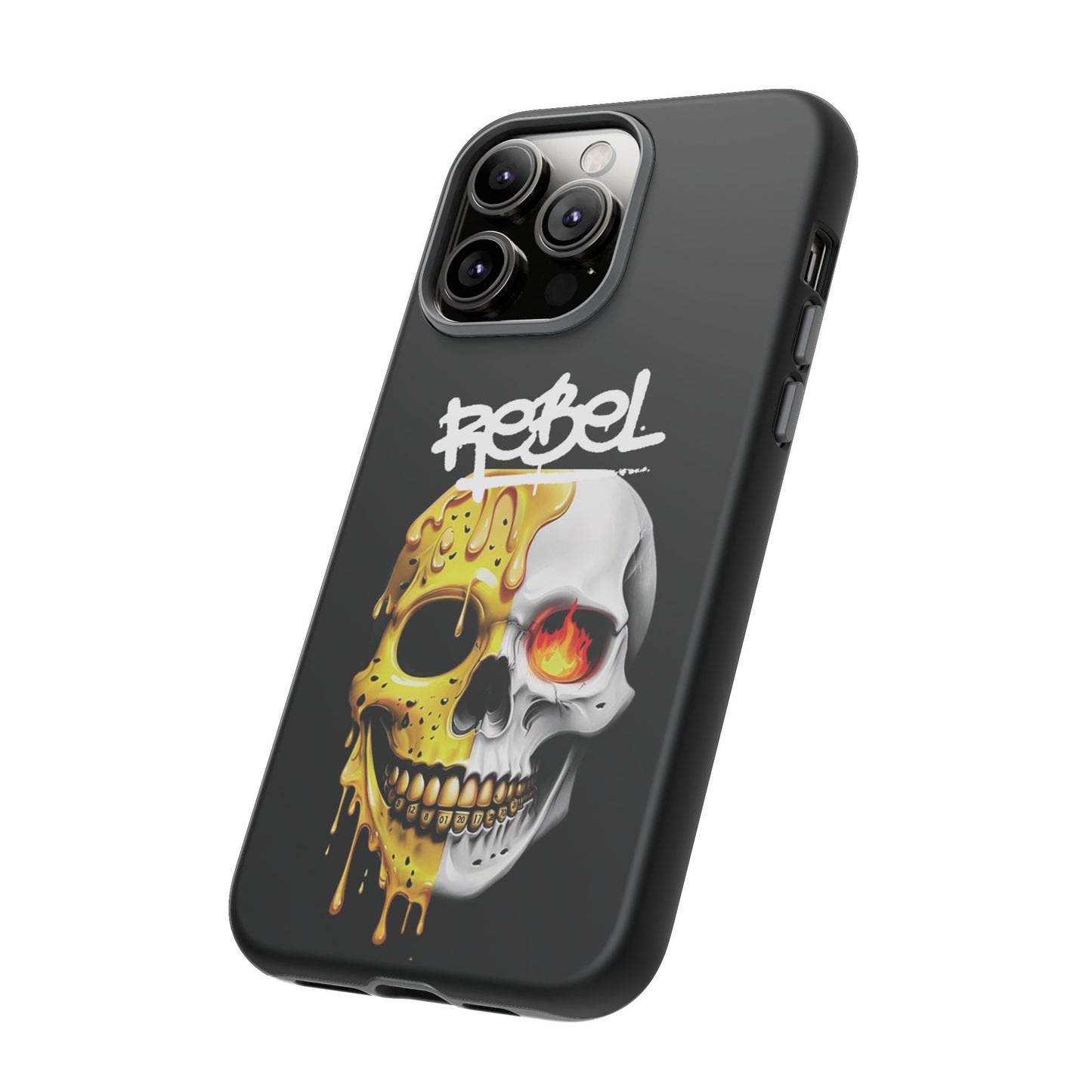 Rebel Skull Phone Case - Black