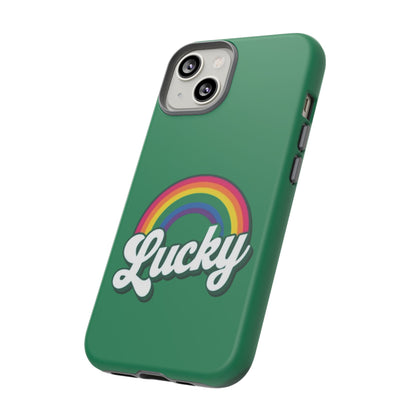 Lucky Rainbow Tough Phone Cases, iPhone, Samsung Galaxy, Google Pixel, Choose any phone model