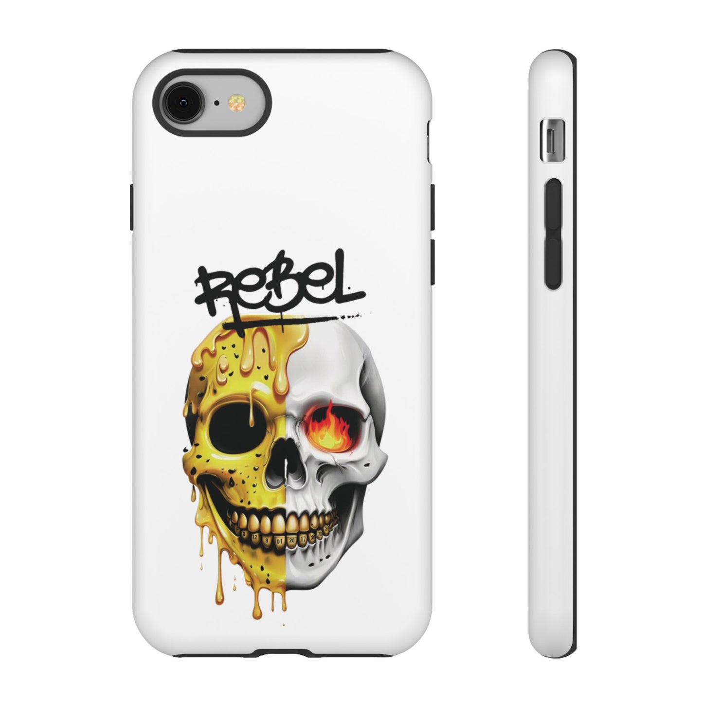 Rebel Skull Phone Case - White