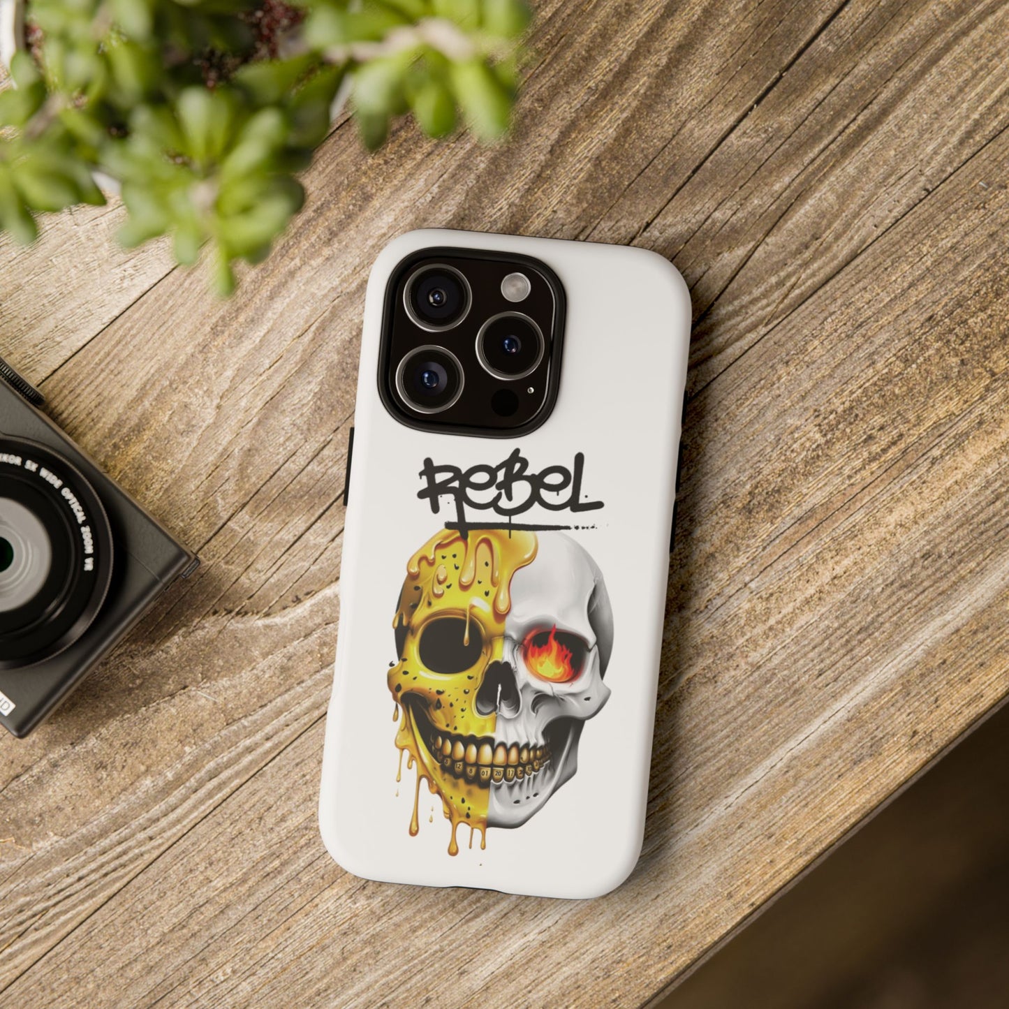 Rebel Skull Phone Case - White