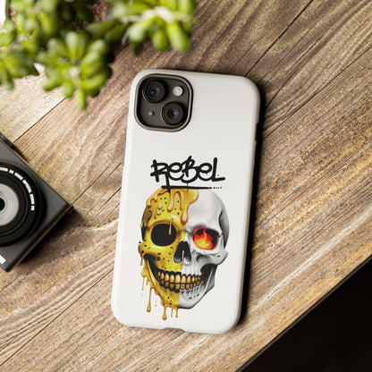 Rebel Skull Phone Case - White