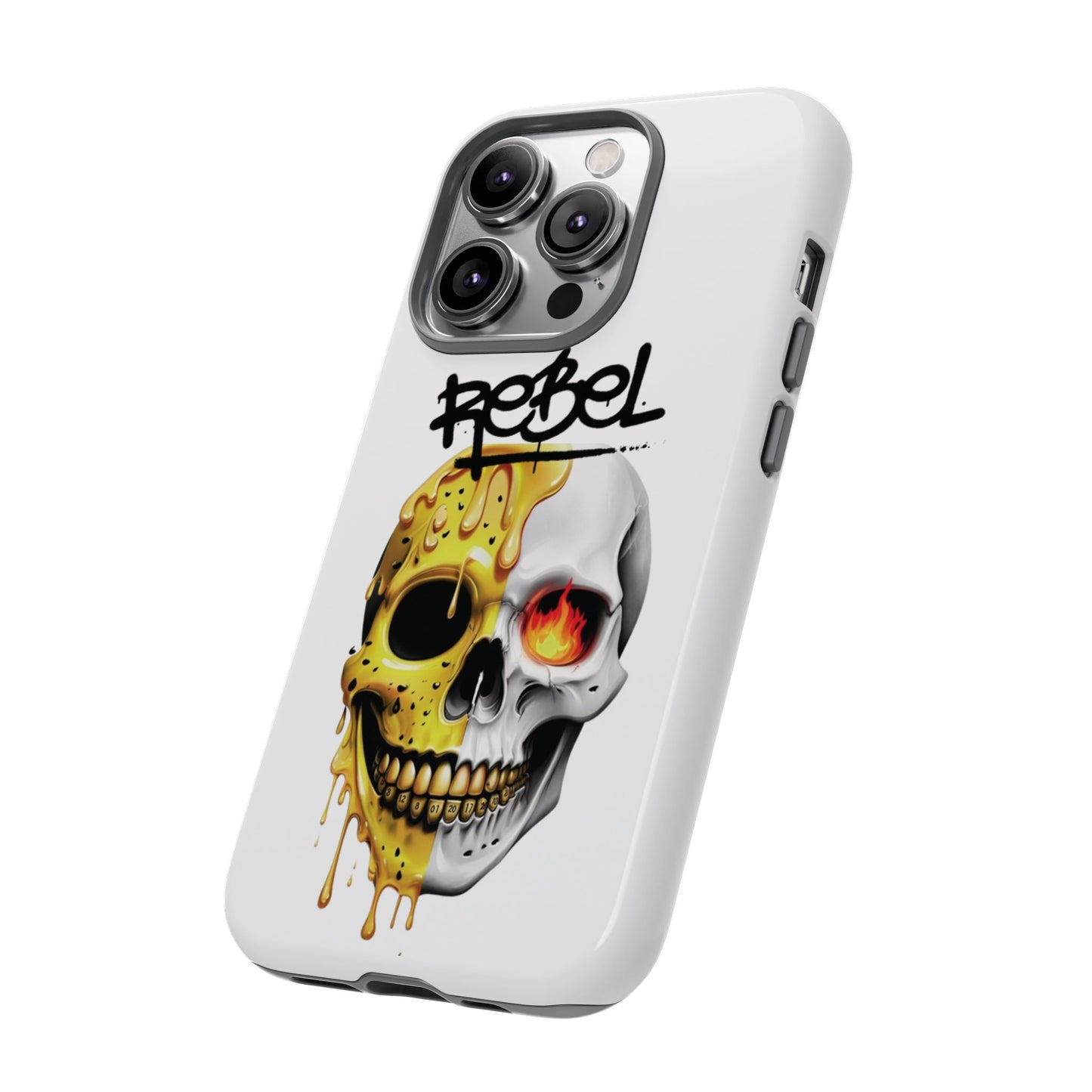 Rebel Skull Phone Case - White