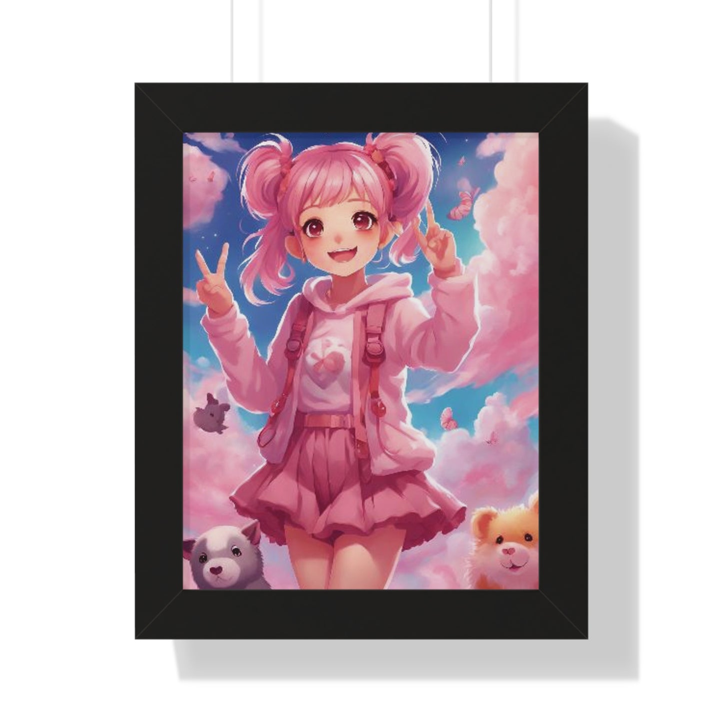 Anime, Cute girl Picture and Frame Vertical Poster