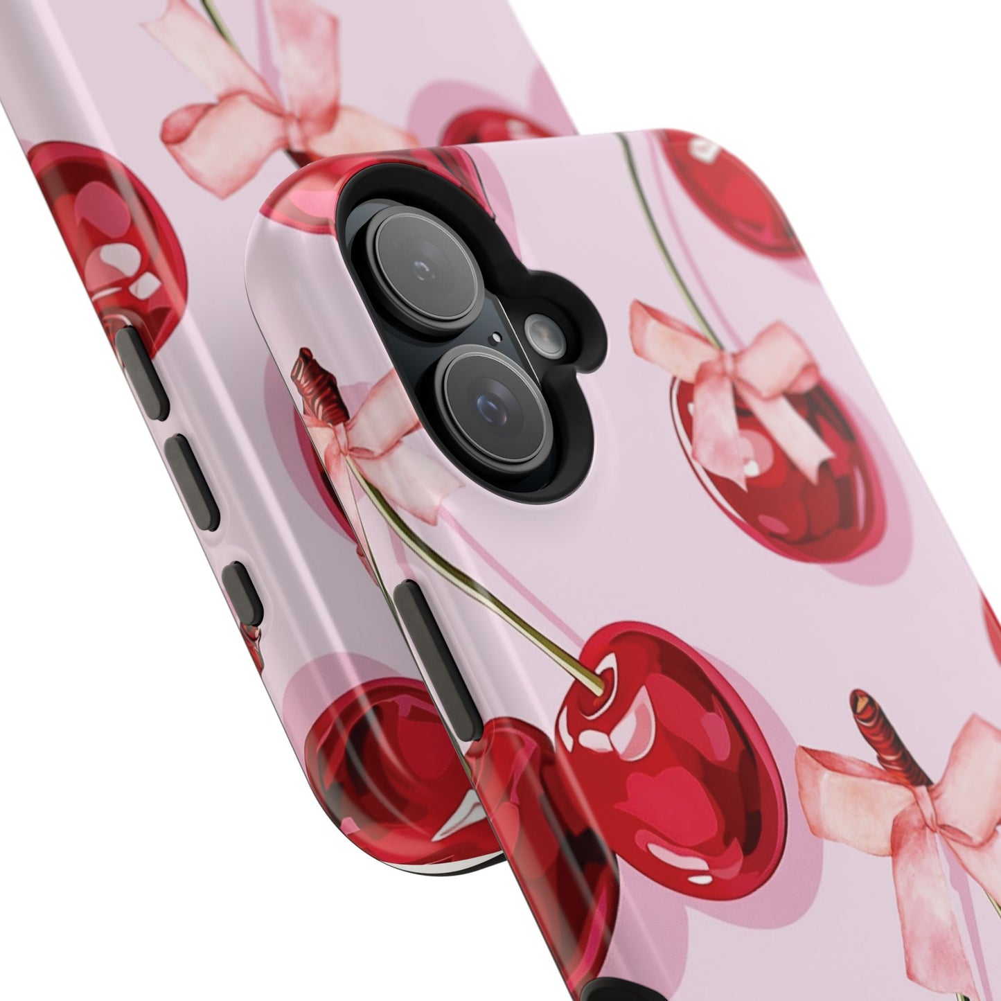 Cherry Ribbon Magnetic iPhone Caes - Durable, flexible, impact-resistant