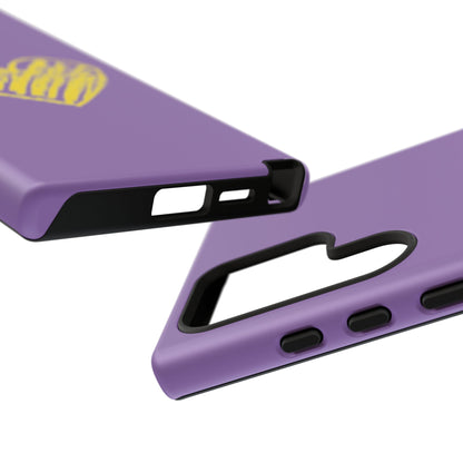 Yellow Heart, Purple Phone Case