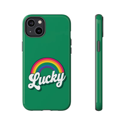 Lucky Rainbow Tough Phone Cases, iPhone, Samsung Galaxy, Google Pixel, Choose any phone model