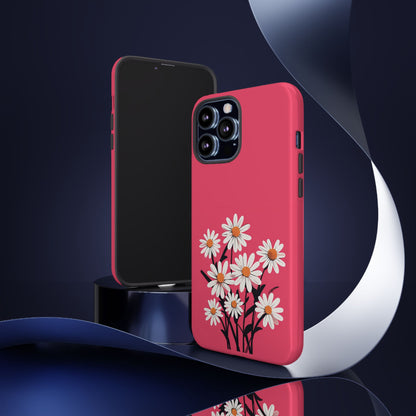 Daisy Flower Phone Case - Vibrant Pink Daisy Design