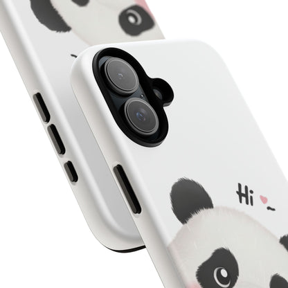 "Hi Cute Panda" Phone Case for iPhone, Samsung Galaxy, and Google Pixel devices