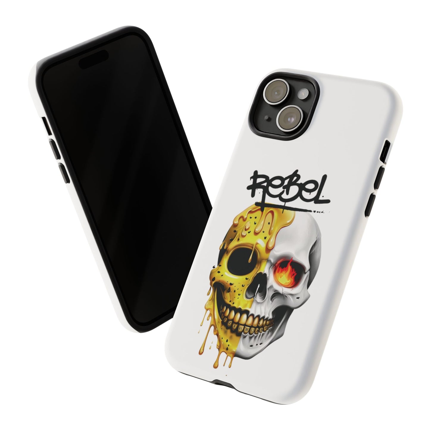 Rebel Skull Phone Case - White