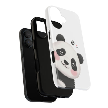 "Hi Cute Panda" Phone Case for iPhone, Samsung Galaxy, and Google Pixel devices