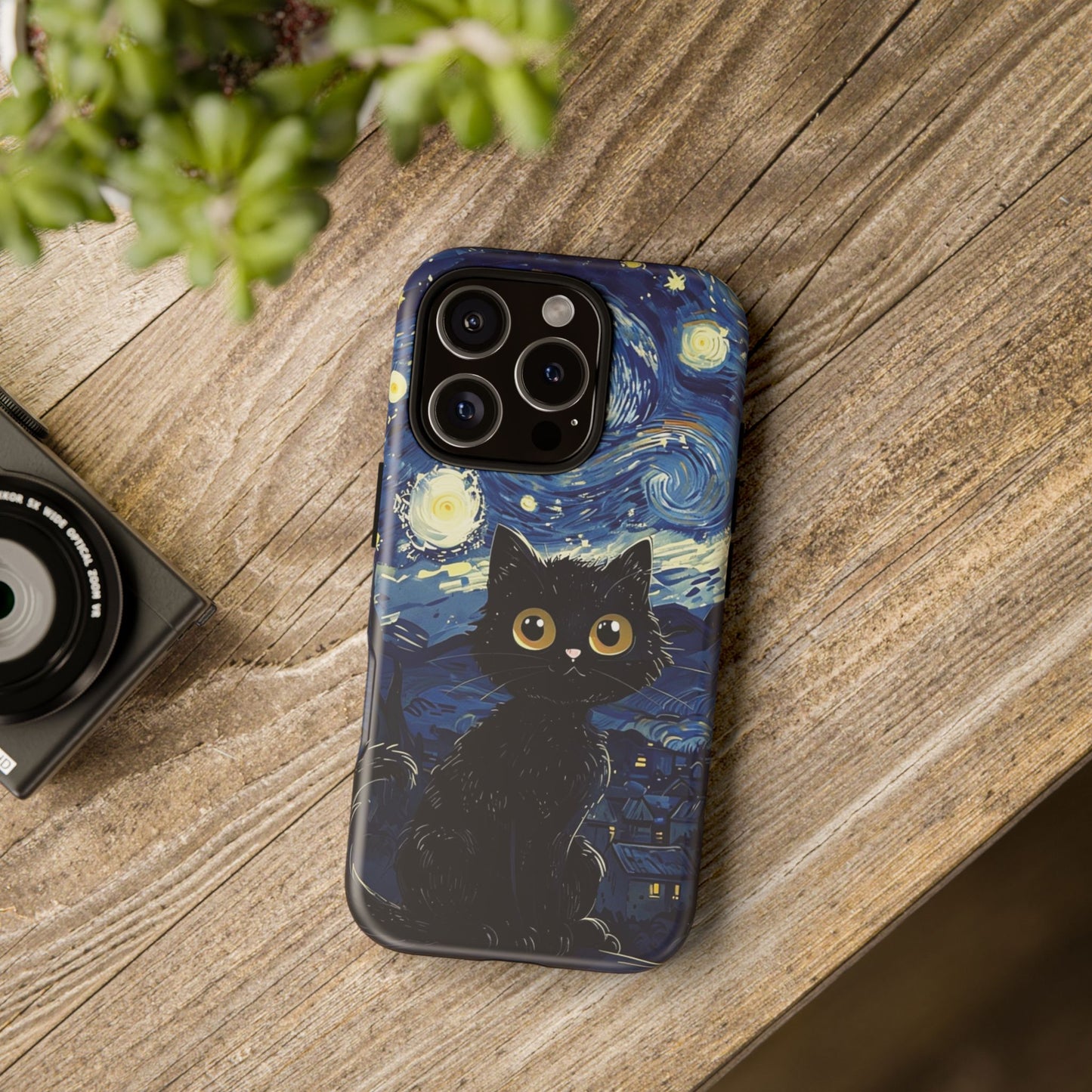 Cat under the stars, cute phone cases, Extra durable, Tough Cases, Pick your size