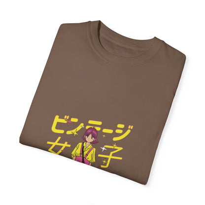 Anime Girl, Graphic T-shirt, Unisex Garment-Dyed