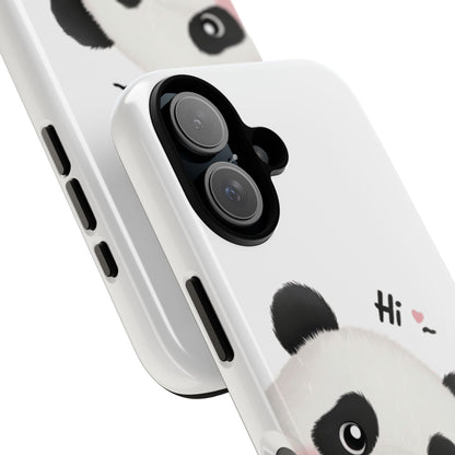 "Hi Cute Panda" Phone Case for iPhone, Samsung Galaxy, and Google Pixel devices