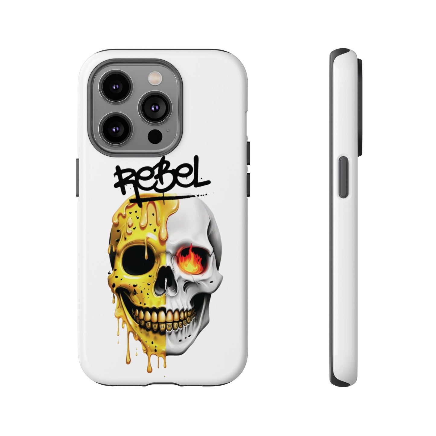 Rebel Skull Phone Case - White