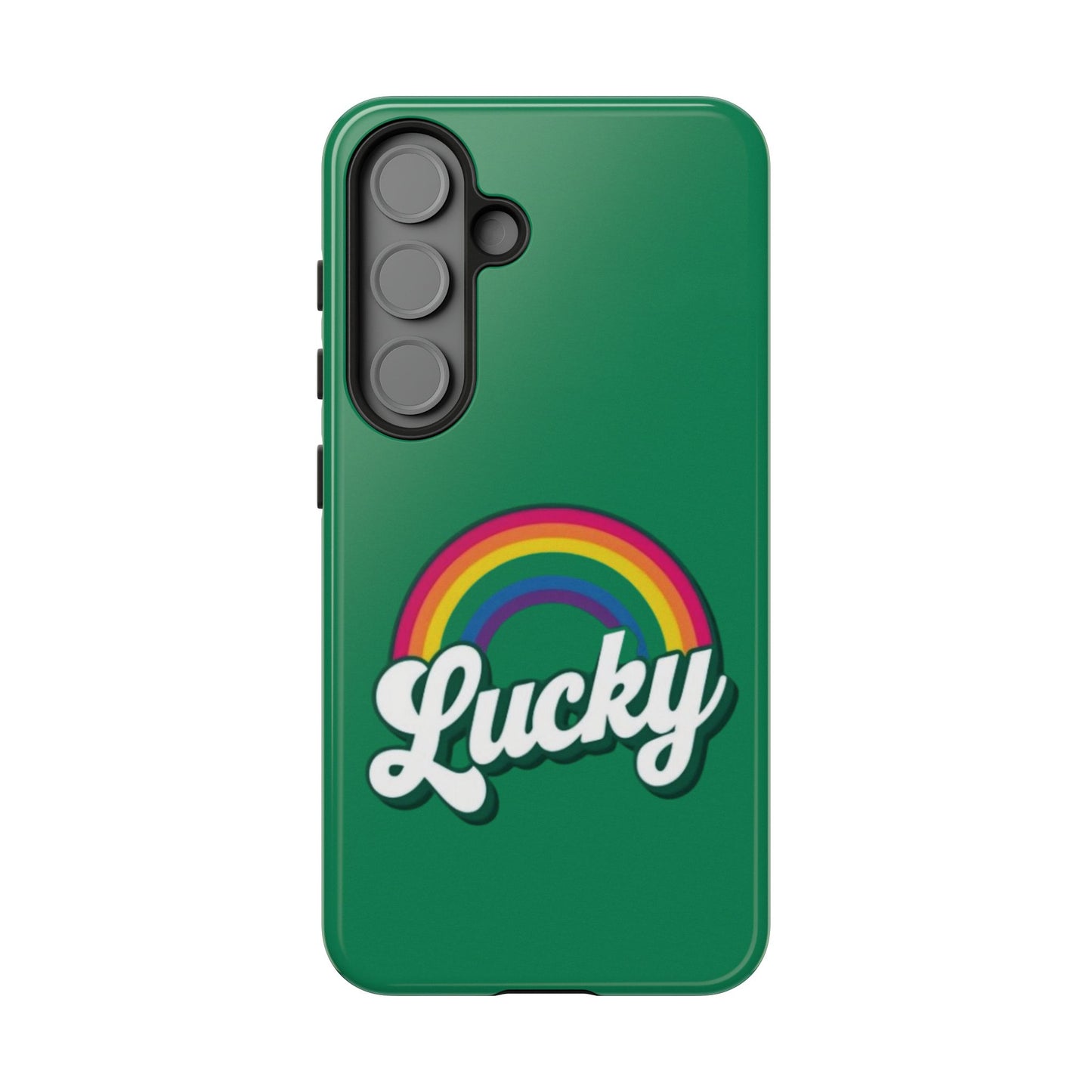 Lucky Rainbow Tough Phone Cases, iPhone, Samsung Galaxy, Google Pixel, Choose any phone model