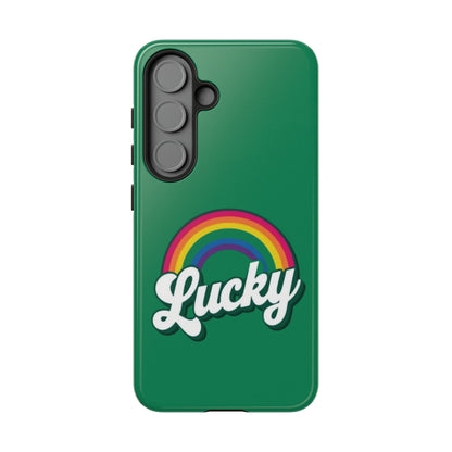 Lucky Rainbow Tough Phone Cases, iPhone, Samsung Galaxy, Google Pixel, Choose any phone model