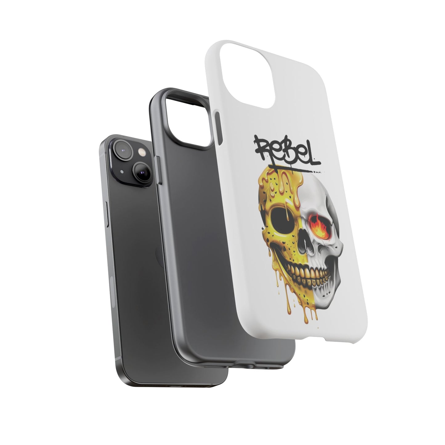 Rebel Skull Phone Case - White