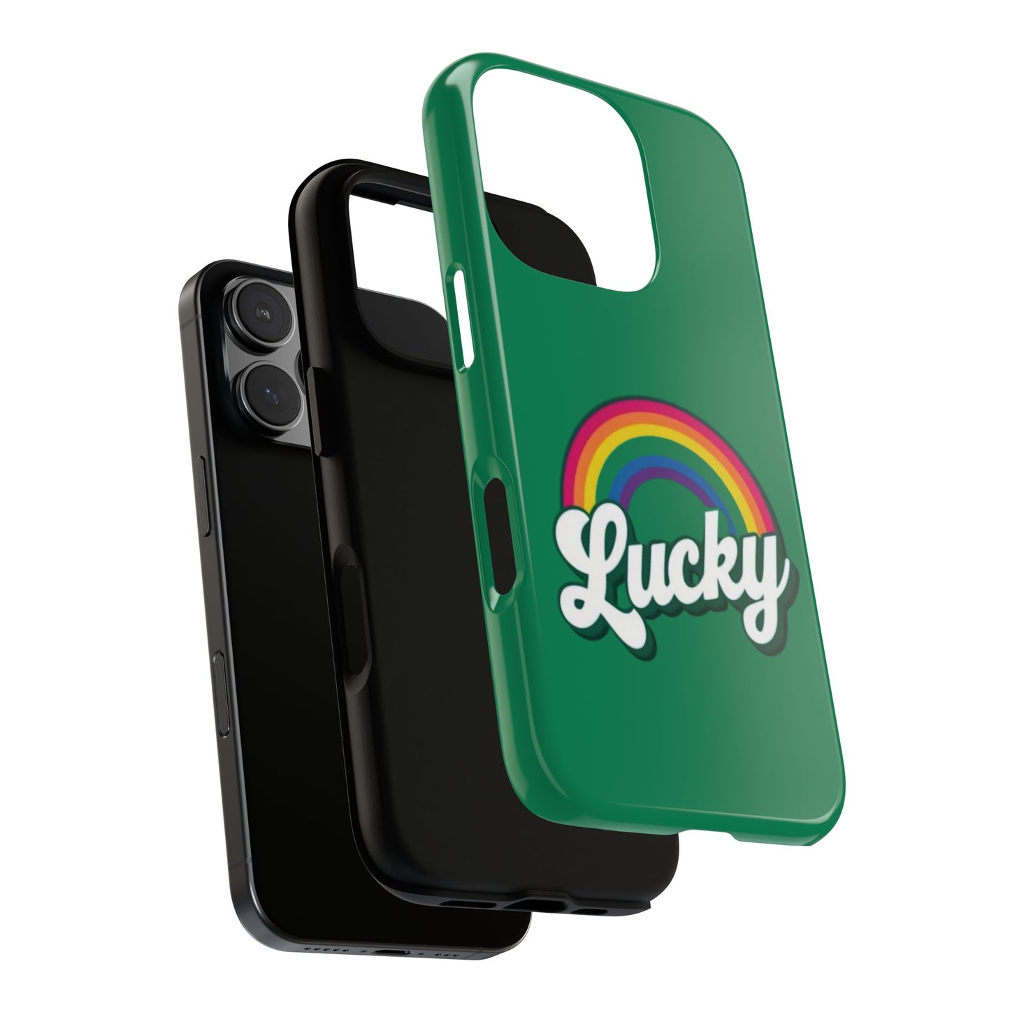 Lucky Rainbow Tough Phone Cases, iPhone, Samsung Galaxy, Google Pixel, Choose any phone model