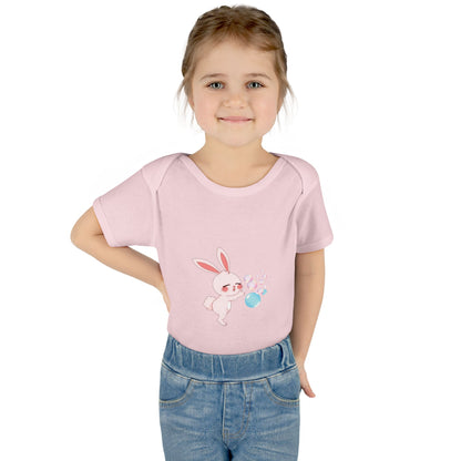 "Bunny Bubble", Infant Baby and Kid's Rib Bodysuit