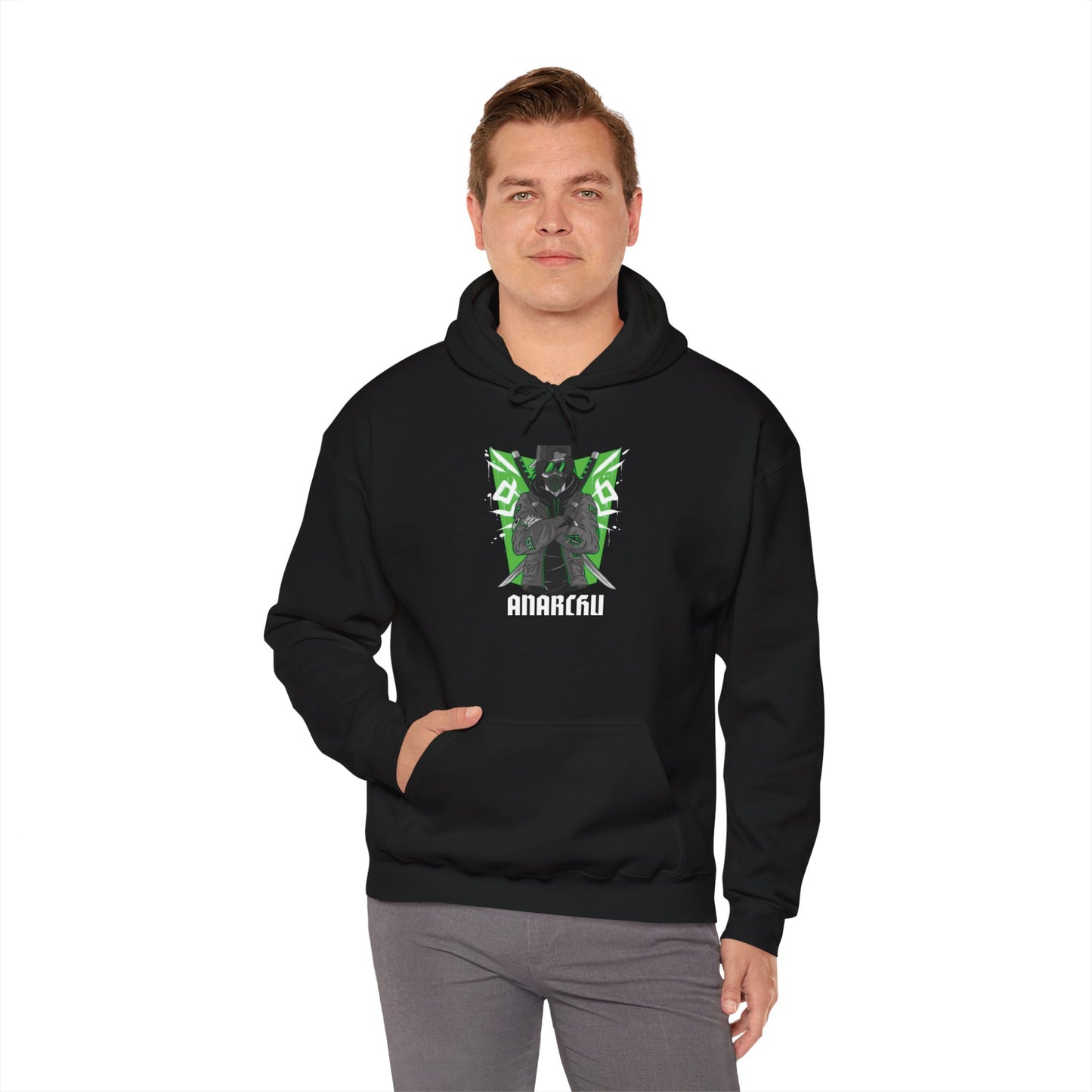 "Anime Anarchy" Hooded Sweatshirt for Men and Women - Unisex Heavy Blend™