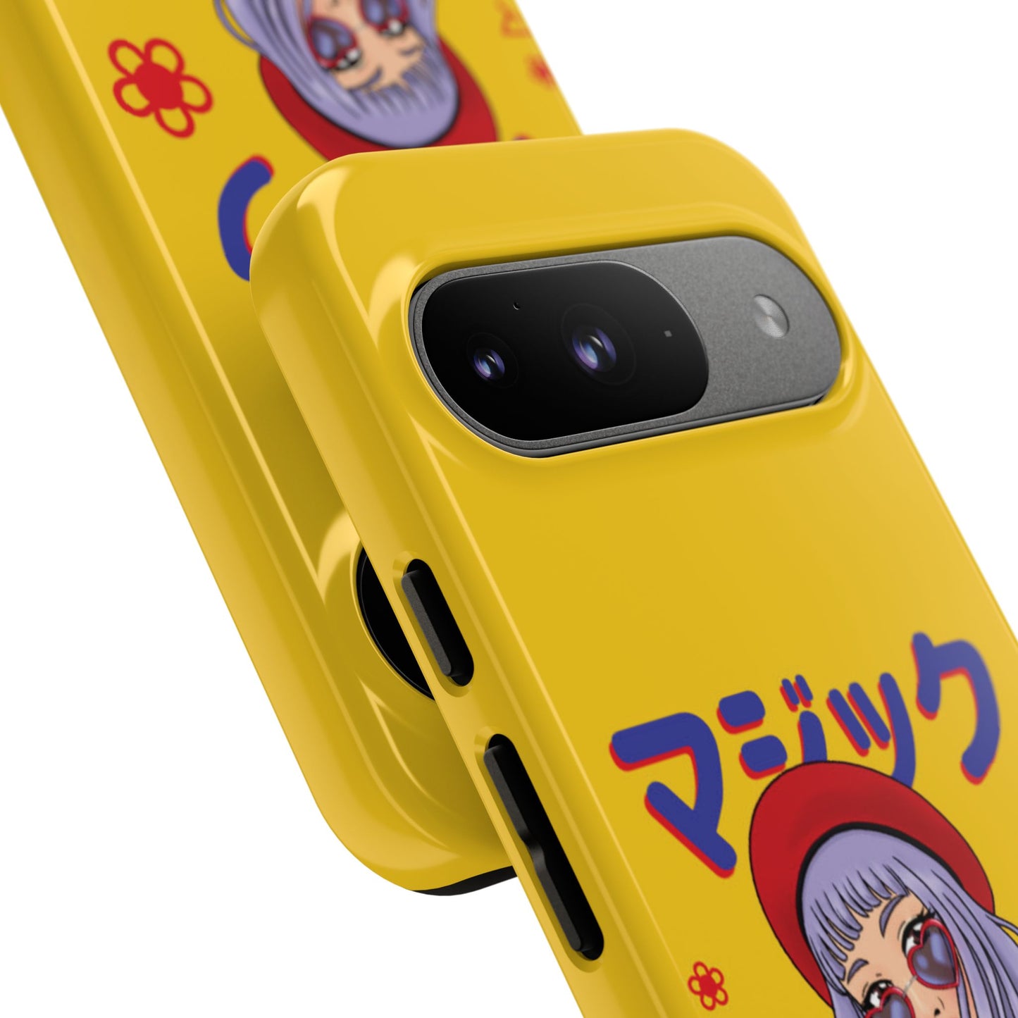 "Anime Cool Girl" Yellow Phone Cases – Bold, Stylish & Made for Any Phone! 💛✨ Pick Your Perfect Fit! -  iPhone, Samsung Galaxy, and Google Pixel