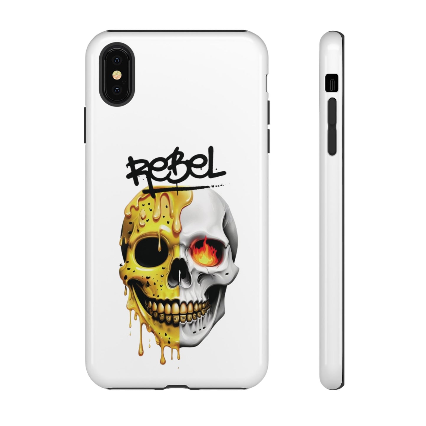 Rebel Skull Phone Case - White