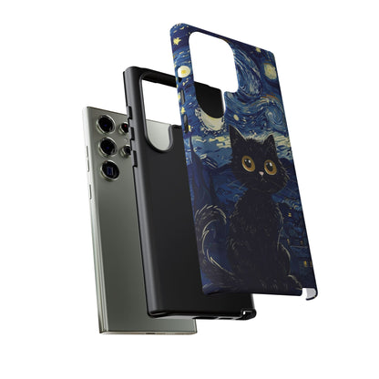 Cat under the stars, cute phone cases, Extra durable, Tough Cases, Pick your size