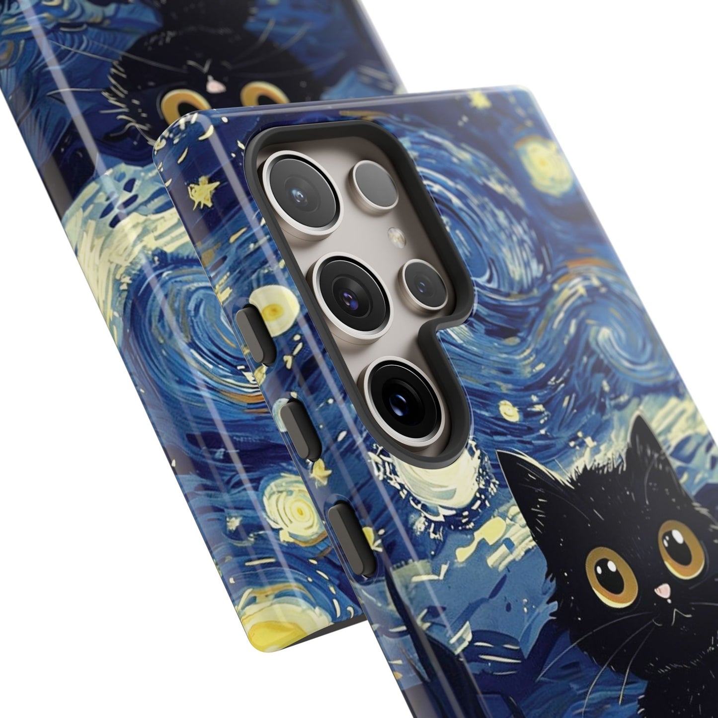 Cat under the stars, cute phone cases, Extra durable, Tough Cases, Pick your size