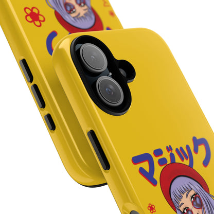 "Anime Cool Girl" Yellow Phone Cases – Bold, Stylish & Made for Any Phone! 💛✨ Pick Your Perfect Fit! -  iPhone, Samsung Galaxy, and Google Pixel