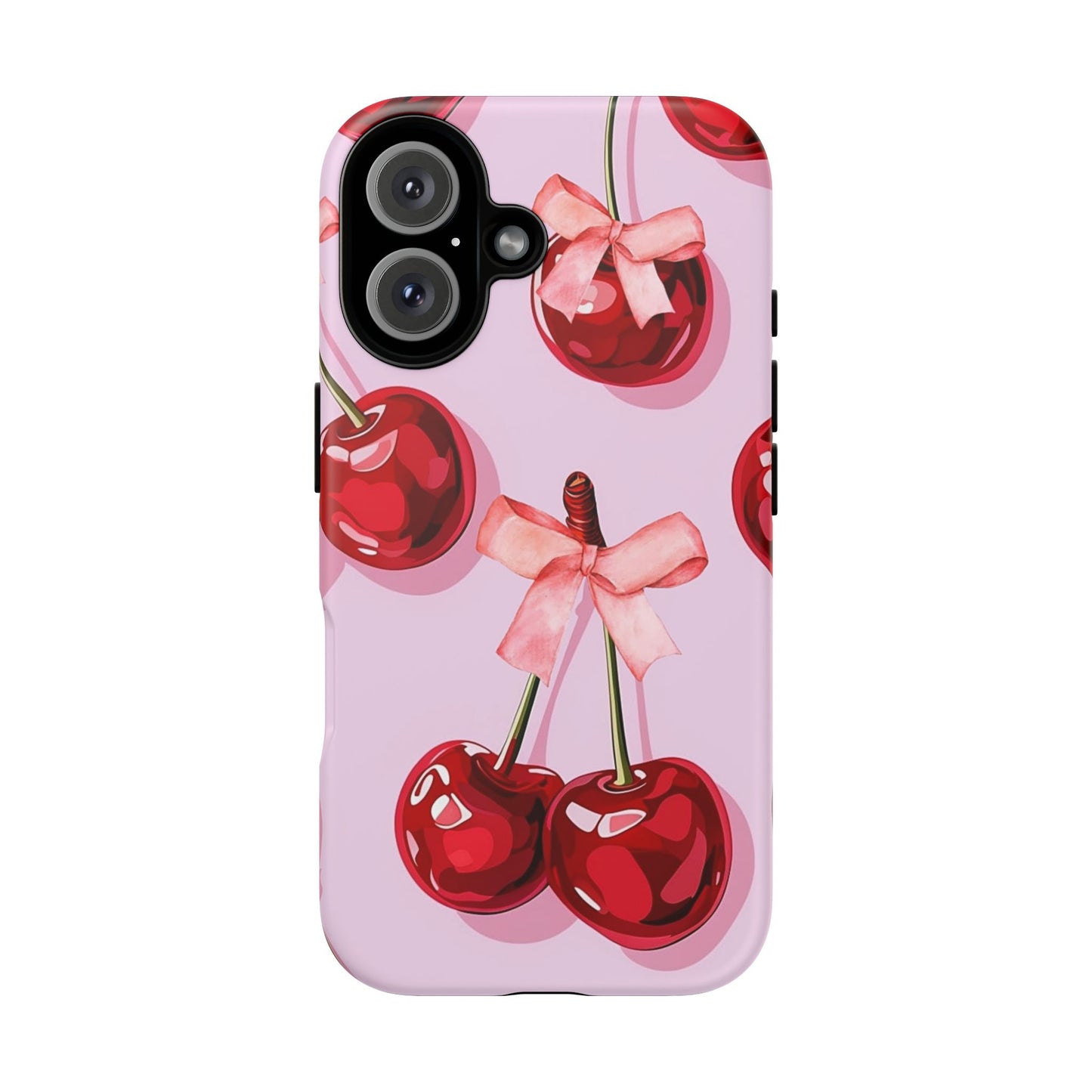 Cherry Ribbon Phone Cases for iPhone, Samsung Galaxy, and Google Pixel