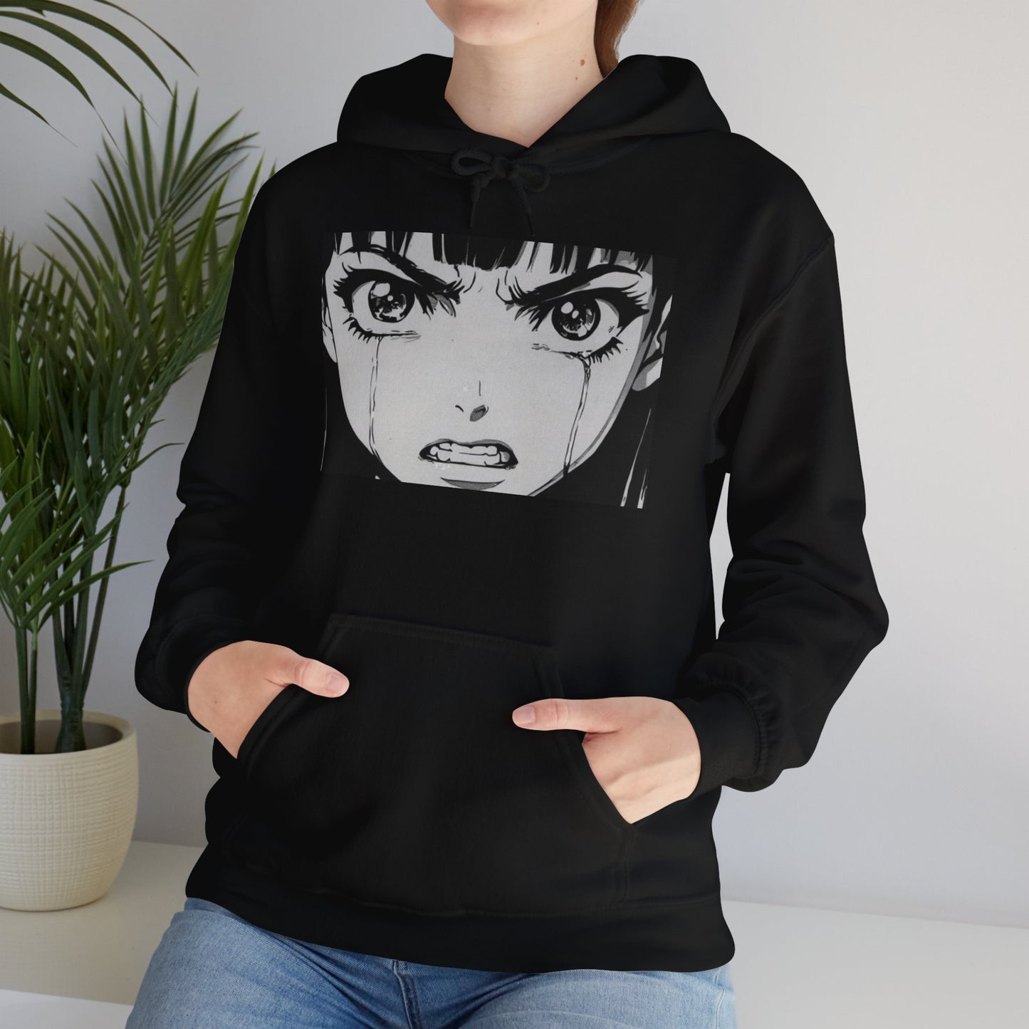 "Rage Eyes" Anime Hooded Sweatshirt - Unisex Heavy Blend™