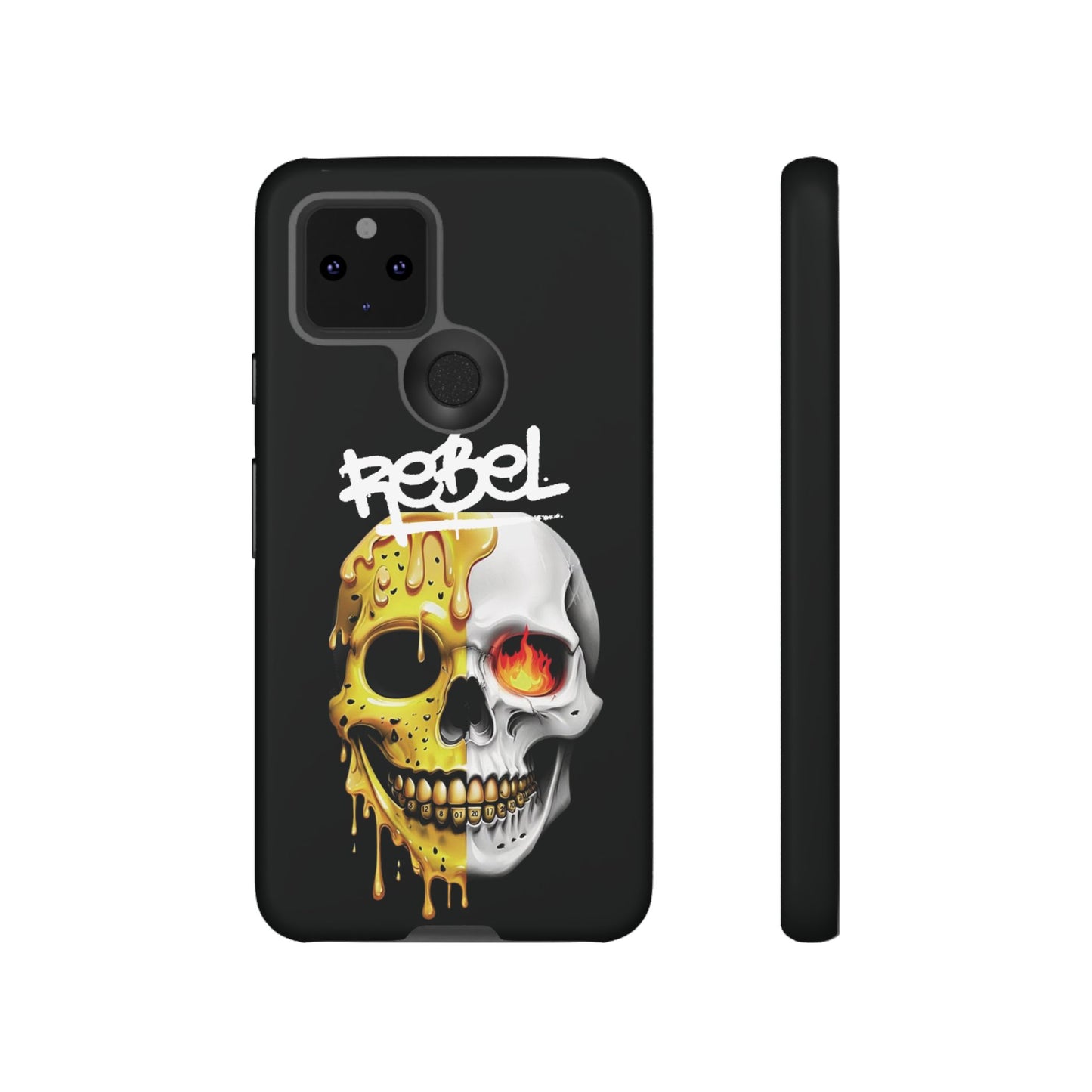 Rebel Skull Phone Case - Black