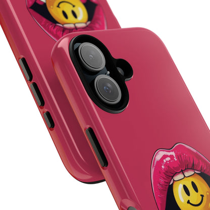 Lips & A Smiley Face Lollipop Phone Case