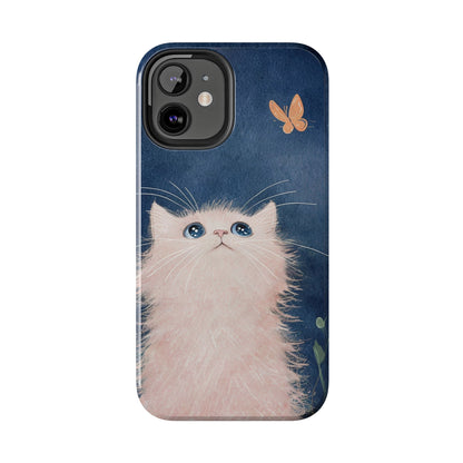 Cute Cat & Butterfly iPhone Case