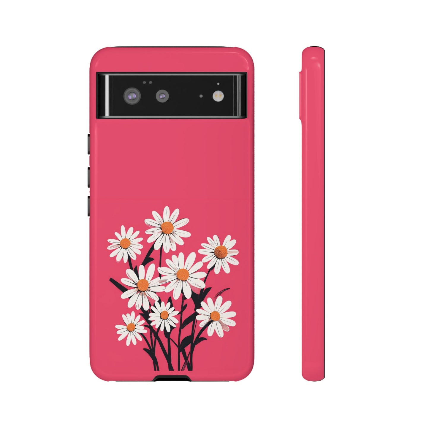 Daisy Flower Phone Case - Vibrant Pink Daisy Design